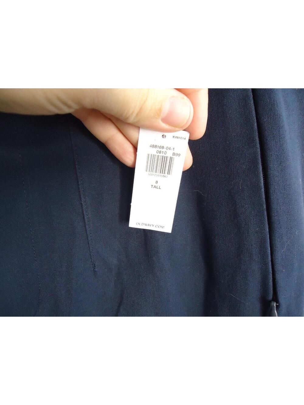 Old Navy Extra High Rise Polished Pixie Skinny Secret Smooth Pockets Navy 8 Tall - Picture 2 of 8